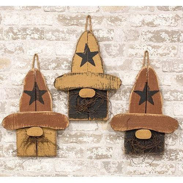 Rustic Hanging Fall Pallet Gnome 3/set - The Fox Decor